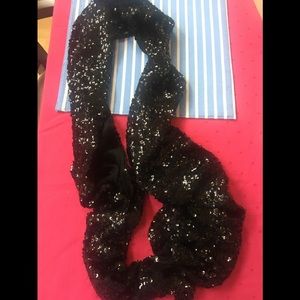 Black sequined scarf